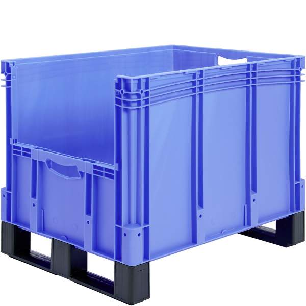 Eurostapelbehälter XL Set / XL 86524DKufe 800x600x520 blau Etikett Entn.stirn