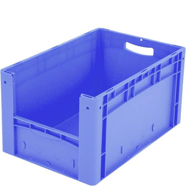Eurostapelbehälter XL Set / XL 64324 600x400x320 blau Etikett Entn.stirn